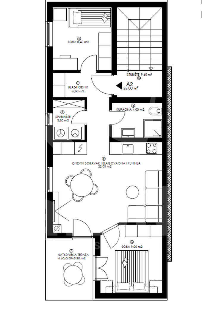 ŽIVOT NA KORAK OD SVEGA - DVOSOBNI STAN NA TOP LOKACIJI U PULI