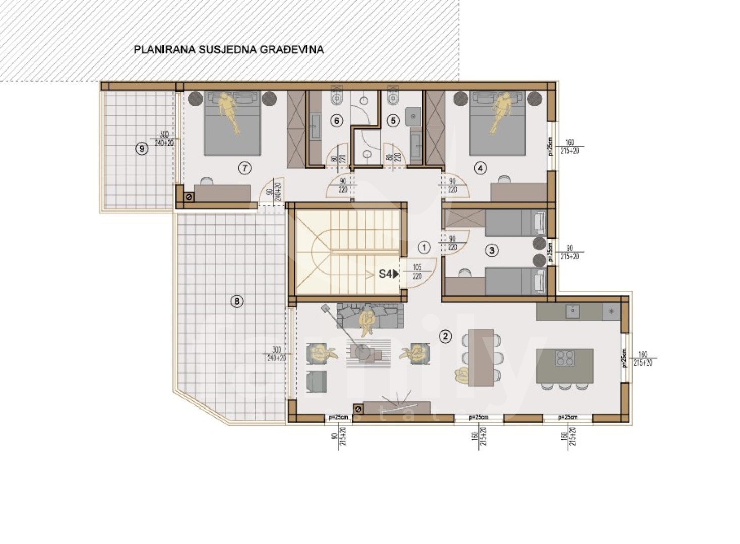 TROSOBAN MODERAN STAN ZA UŽIVANJE - DVIJE TERASE, DVIJE KUPAONICE, ODLIČNA LOKACIJA